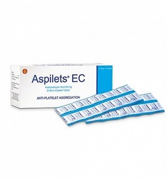 [T00059] Aspilets Ec Acetylsalicylic Acid 80mg United Pharma (H/100v) Date 10/2027