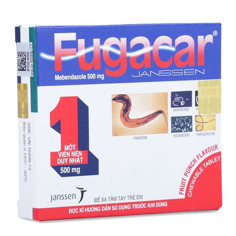 [T00200] Fugacar 500mg Trẻ Em Janssen (H/1v) Date 07/2026