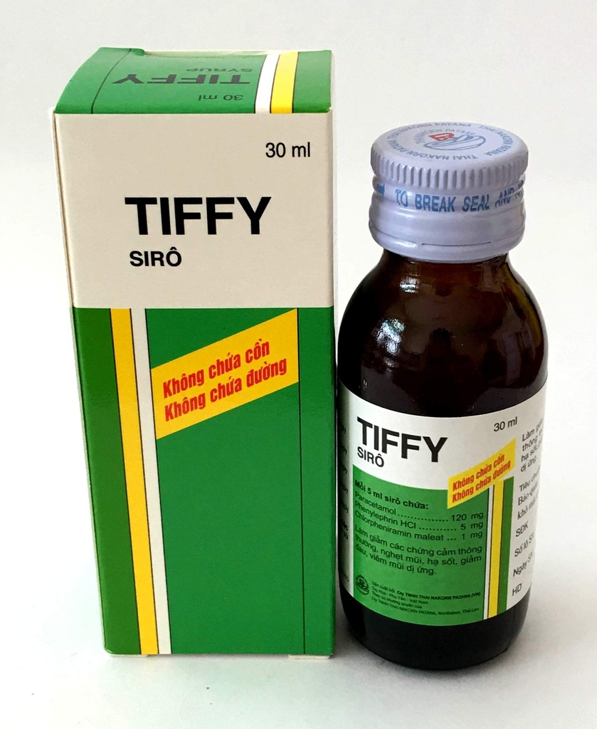 [T00242]  Tiffy Siro Thai Nakorn Patana Thái Lan (Lọ/30ml) Date 07/2026