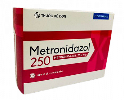 [T00282] Metronidazol 250mg DHG Hậu Giang(H/100v) Date 10/2027