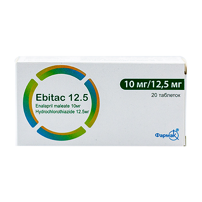 [T00800] Ebitac 12.5 10mr/12.5mr Farmak (H/20v) Date 10/2026