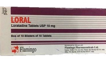 [T01000] Loral Loratadine 10mg Flamingo Ấn Độ(H/100v) Date 05/2026