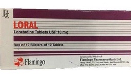 [T01000] Loral Loratadine 10mg Flamingo Ấn Độ(H/100v) Date 05/2026