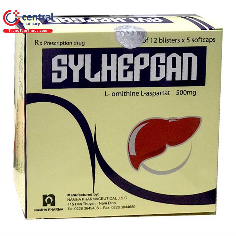 [T01399] Sylhepgan L Ornithin L Aspartat 500mg Nam Hà (H/60v)