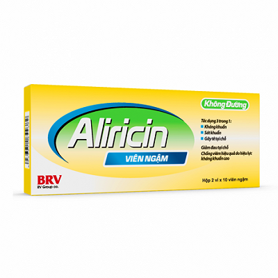 [T01491] Aliricin Tyrothricin 0.5mg ngậm Reliv (H/20v) Date 05/2026