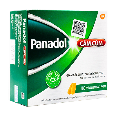 [T01510] Panadol Cảm Cúm GSK (H/180v) date 06/2026