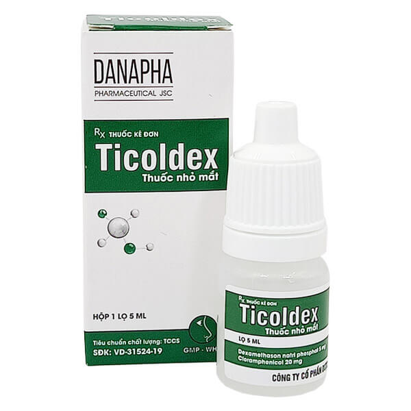 [T01563] Ticoldex nhỏ mắt Đà Nẵng (cọc/10 lọ/5ml) Date 08/2026