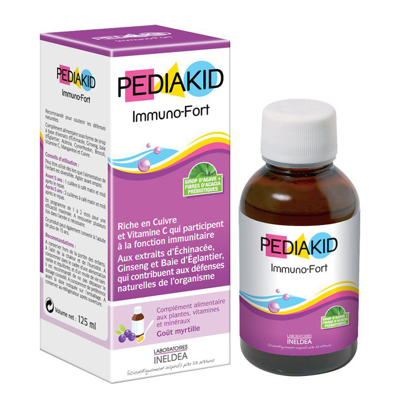[T02072] Pediakid Imuno Fort tăng cường miễn dịch Pháp (Lọ/125ml) 