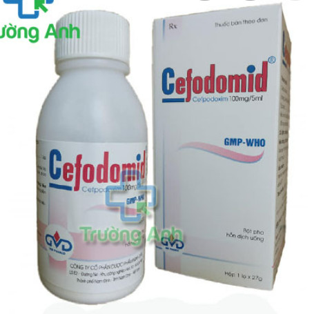 [T02206] Cefodomid Cefpodoxim 100mg/5ml Minh Dân (Lọ/27g) 