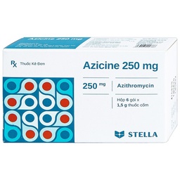 [T03075] Azicine Azithromycin 250mg Gói Stella (H/6gói/1.5g) Date 07/2027