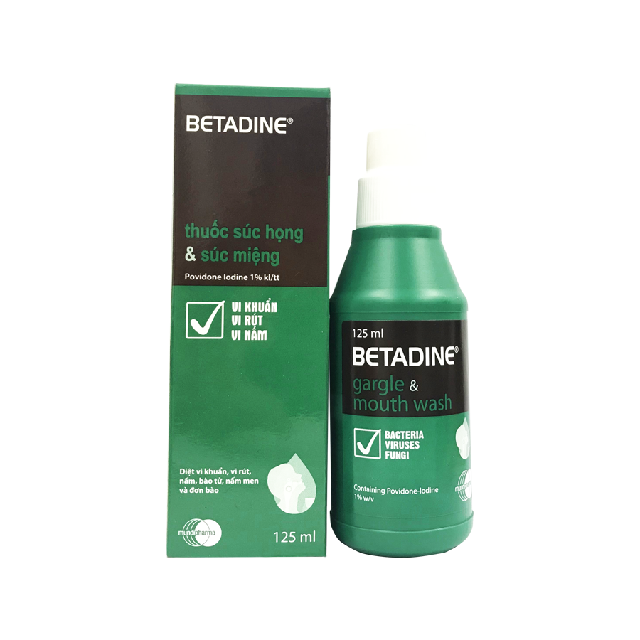 [T03155] Betadine Súc Họng Mundipharma (Lọ/125ml)  Date 09/2026