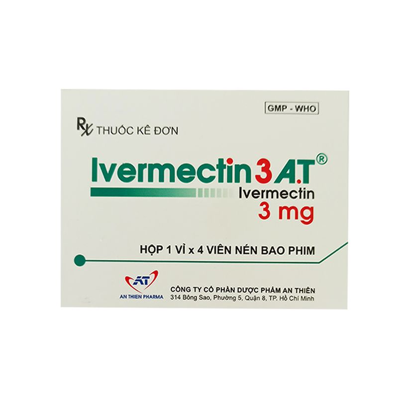 [T03398] Ivermectin 3A.T Ivermectin 3mg An Thiên (H/4v) Date 11/2027