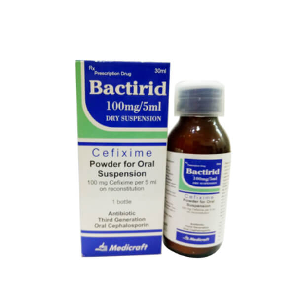 [T03727] Bactirid Cefixim 100mg/5ml  Ấn Độ (Lọ/30ml) Date 05/2026
