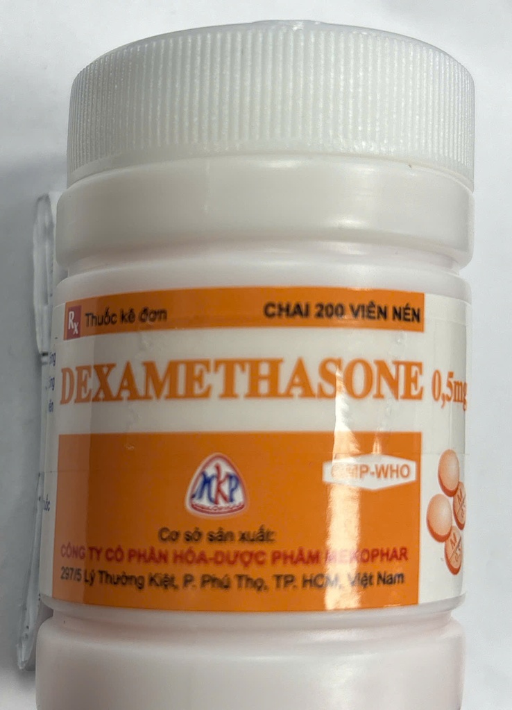 [T04089]  Dexamethasone 0.5mg Mekophar (Chai/200v)