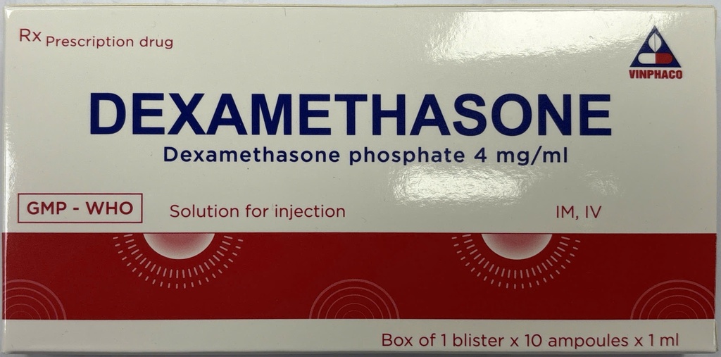 [T04091]  Dexamethasone 4mg/Ml Vĩnh Phúc (H/10o/1ml)