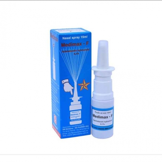 [T04398] Medimax F xịt mũi Quang Minh (Cọc/ 10 Lọ/15ml) 