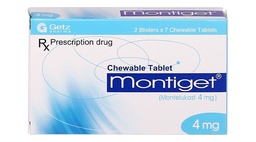 [T04531] Montiget Montelukast 4mg Getz Pakistan (H/14v) Date 04/2027