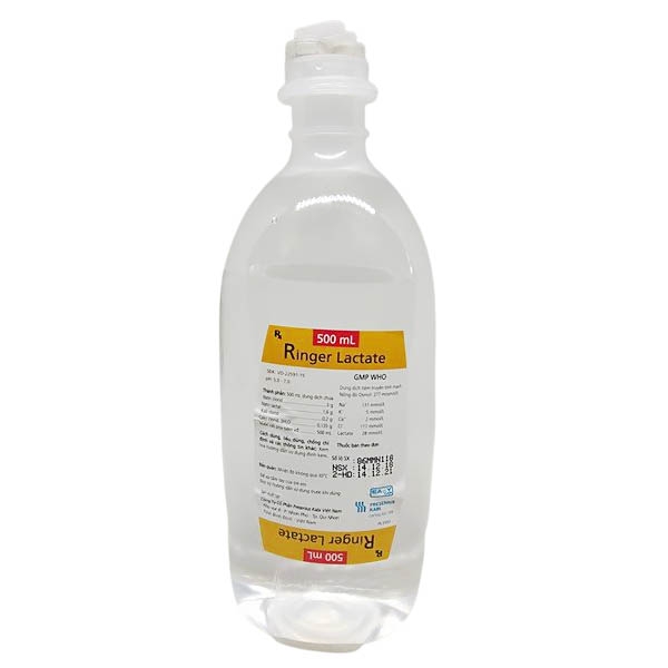 [T05160] Ringer Lactate 500ml Bình Định (Chai/500ml)