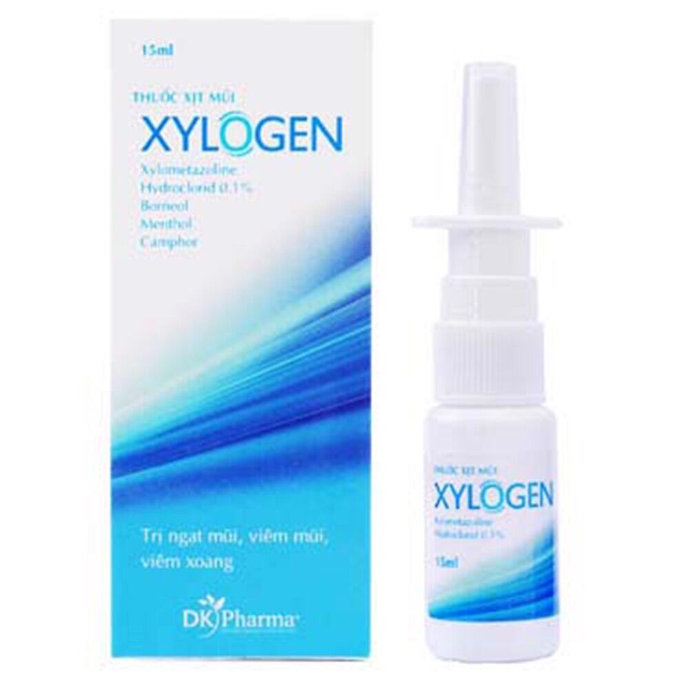 [T05484] Xylogen Xylometazoline 0.1% Xịt Mũi Dược Khoa (Cọc/10lọ/15ml)