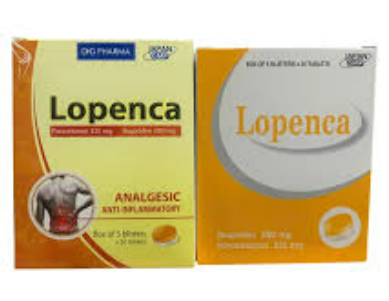 Lopenca ibuproten 200mg paracetamol 325mg DHG Hậu Giang (H/100v)