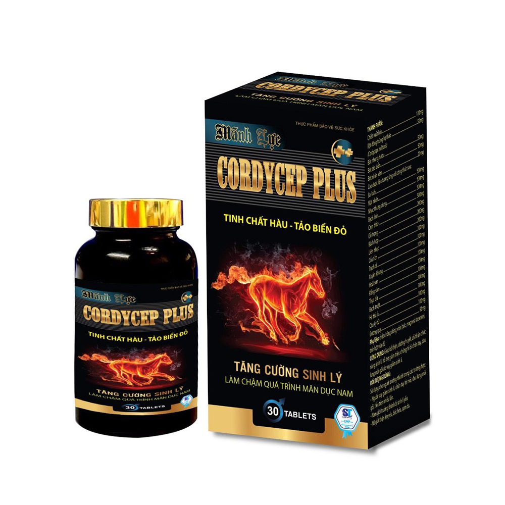 Cordycep plus hàu-tảo biển đỏ(Lọ/30v)