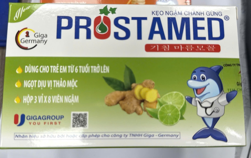 Prostamed ngậm ho vị chanh gừng Giga-Germany (H/24v)