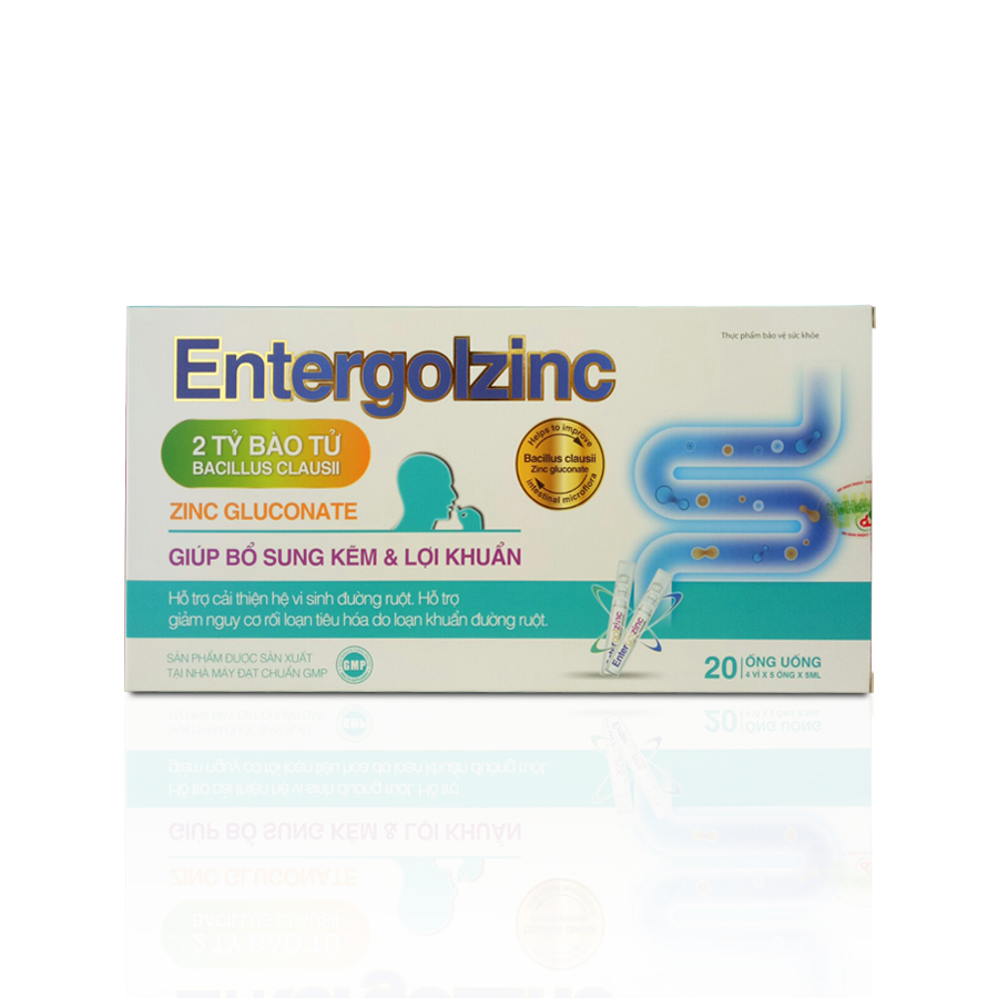 Entergolzinc 2 tỷ bào tử Bổ Sung Kẽm Lợi Khuẩn Akopha (H/20o/5ml) xanh