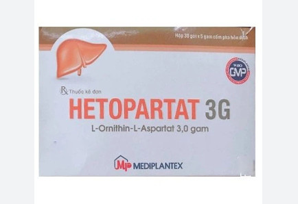 Hetopartat L-ornithine-L-aspartate 3g Mediplantex (H/30gói/5g) Date 12/2026