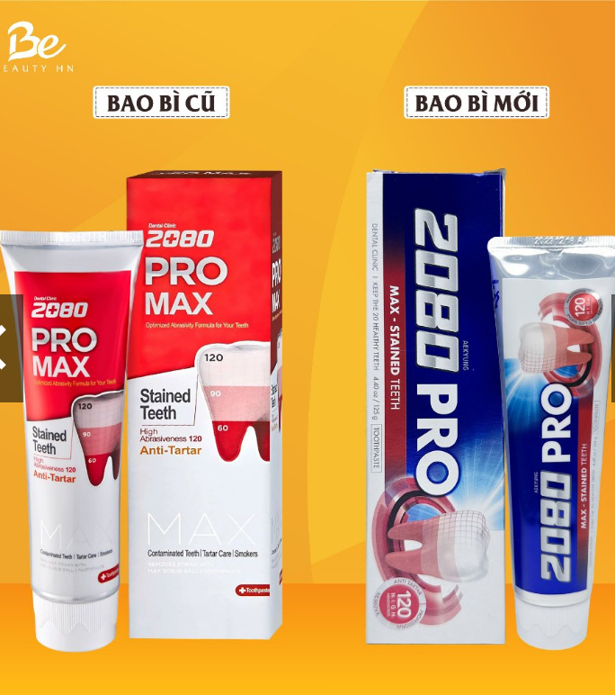 Kem đánh răng Pro Max 2080 Hàn Quốc (Tuýp/125g) Date 05/2027