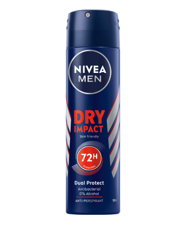 Xịt nivea men dry impact 72h Thái Lan (Chai/150ml)