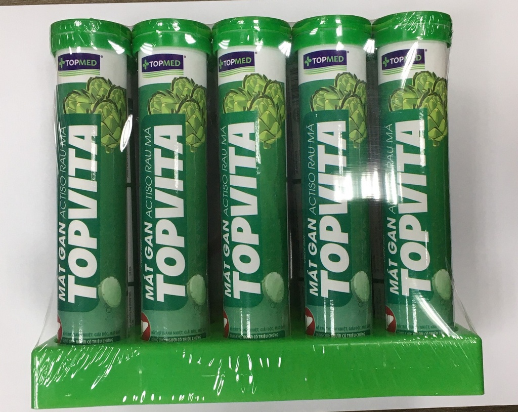 Topvita mát gan actiso rau má Topmed (Cọc/10tuýp/20v) date 05/2026