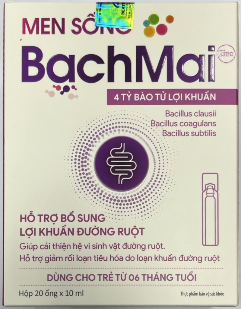 Men sống Bạch Mai ZinC Akopha Trắng Tím (H/20o/10ml)