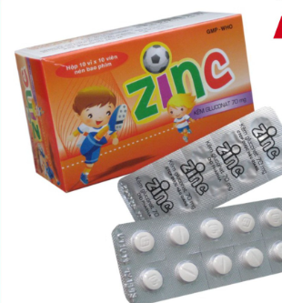 Zinc kẽm gluconat 70mg Hậu Giang (H/100v)