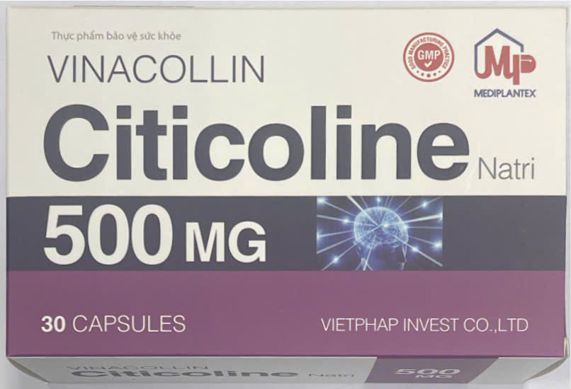 Vinacollin Citicoline natri 500mg Mediplantex (H/30v)