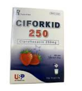 Ciforkid ciprofloxacin 250mg USP (H/10gói/3g)