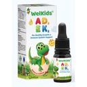 [T12332] Siro Welkids Vitamin A E D3K2 hỗ trợ hấp thu canxi cho trẻ (Chai 10ml) 