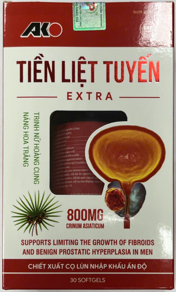 Tiền Liệt Tuyến Extra 800mg Akopha (H/30v) (đỏ trắng)