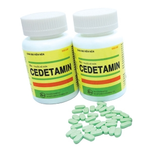 Cedetamin viên nén (vàng vạch đỏ) Khánh Hòa (Lọ/500v) Lọ bé date 12/2026