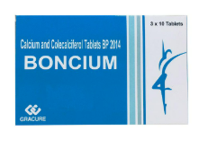 Boncium Calci Carbonat 1250mg GRACURE (H/30v)