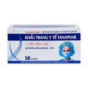 [T14007] Khẩu trang y tế Tanaphar 4 lớp (H/50 chiếc) - xanh