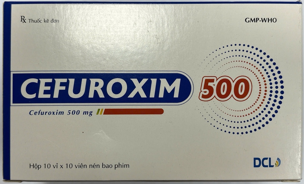 Cefuroxim 500mg Cửu Long (H/100v) Hộp To