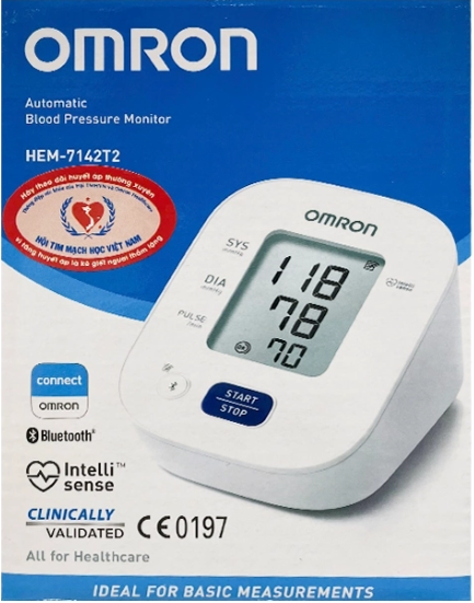 Omron máy huyết áp bắp tay tự động HEM - 7142T2 (H/1cái)