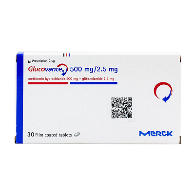 Glucovance 500mg/2.5mg Merck (H/30v) Date 11/2025