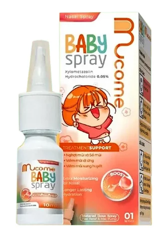 Xịt Mũi Mucome Baby Spray Xylometazolin 0.05% CPC1 (Lọ/10ml)