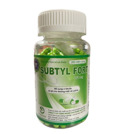 SUBTYL FORT 250mg Nam Việt (Lọ/200v) Màu Xanh 