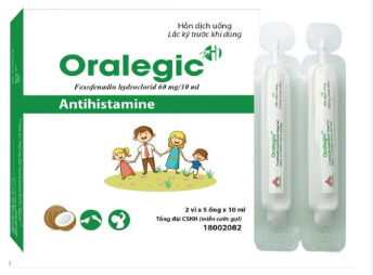 Oralegic fexofenadin 60mg/10ml CPC1 HN (H/2vỉ/5ống/10ml) xanh lá 