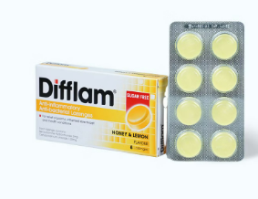 Viên Ngậm Kháng Viêm Difflam Honey-Lemon (H/8v)