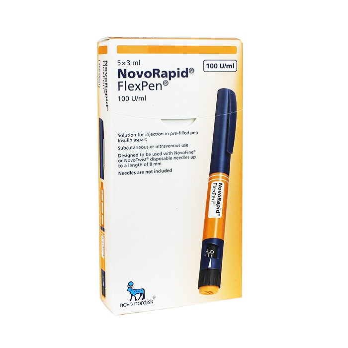 NovoRapid FlexPen 100U/ml Bút Tiêm Tiểu Đường Novo Nordisk (1 bút) Date 12/2026