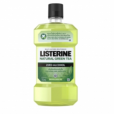 Listerine Greentea Zero Alcohol Nước Súc Miệng Thái Lan (Chai/750ml) 