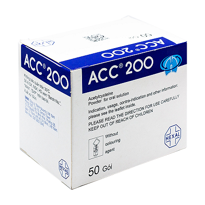 ACC 200 Acetylcystein 200mg Lindopharm (H/50gói/3g) Date 12/2027
